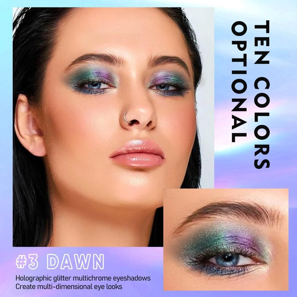 5Pc Liquid Multichrome Eyeshadows Long Lasting, Metallic Chameleon Eye Shadow Sm - Picture 3 of 9